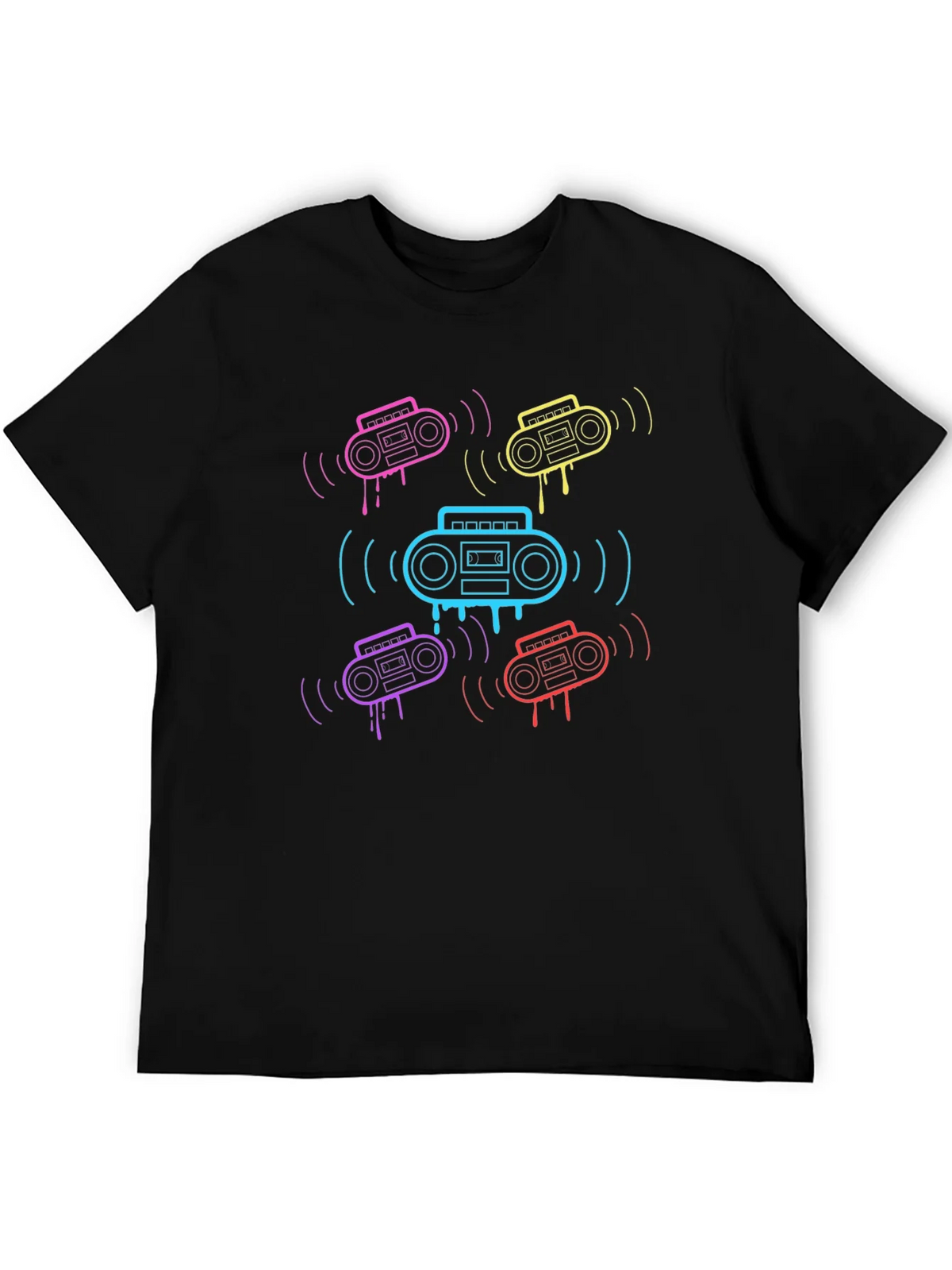 Retro Boombox Graphic T-Shirt product image 5