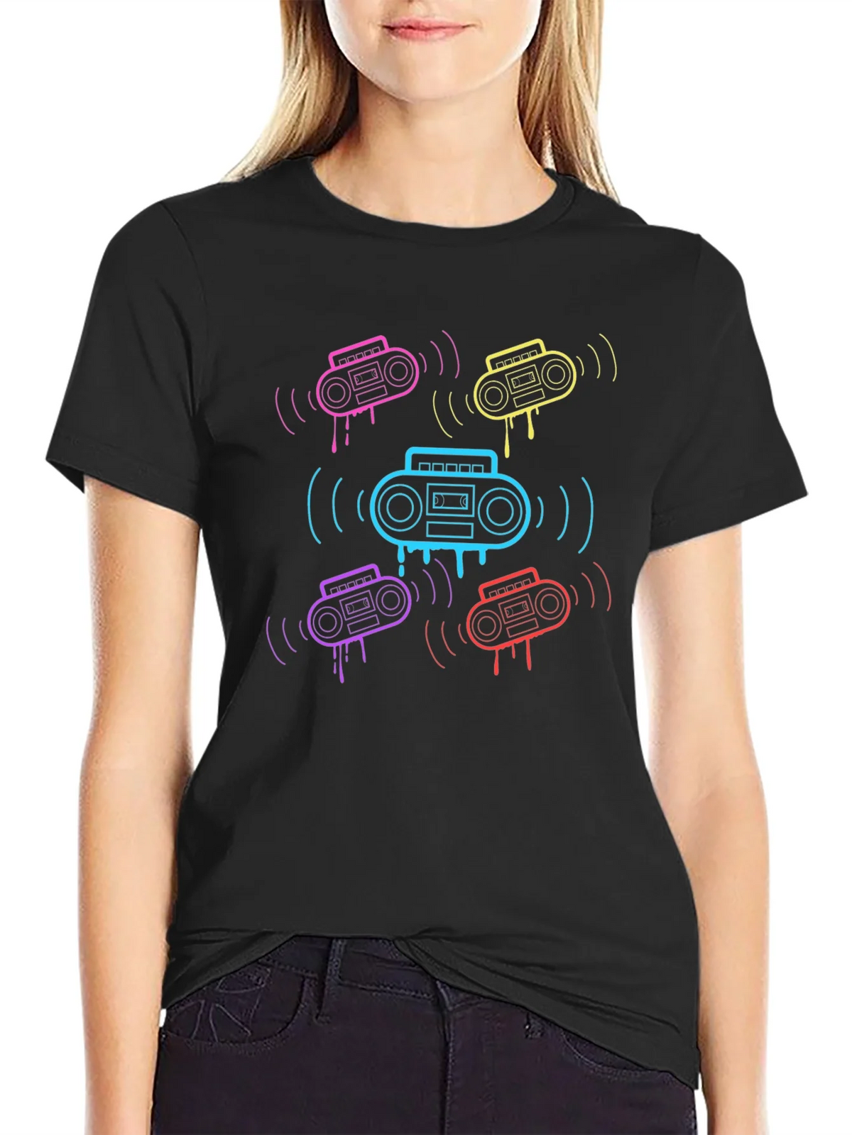 Retro Boombox Graphic T-Shirt product image 2
