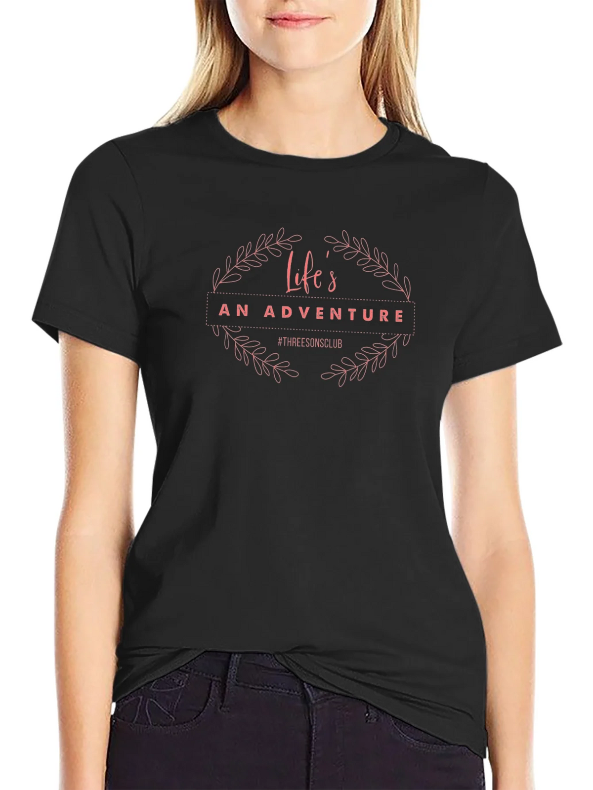 Lifes An Adventure Black T-Shirt product image 5