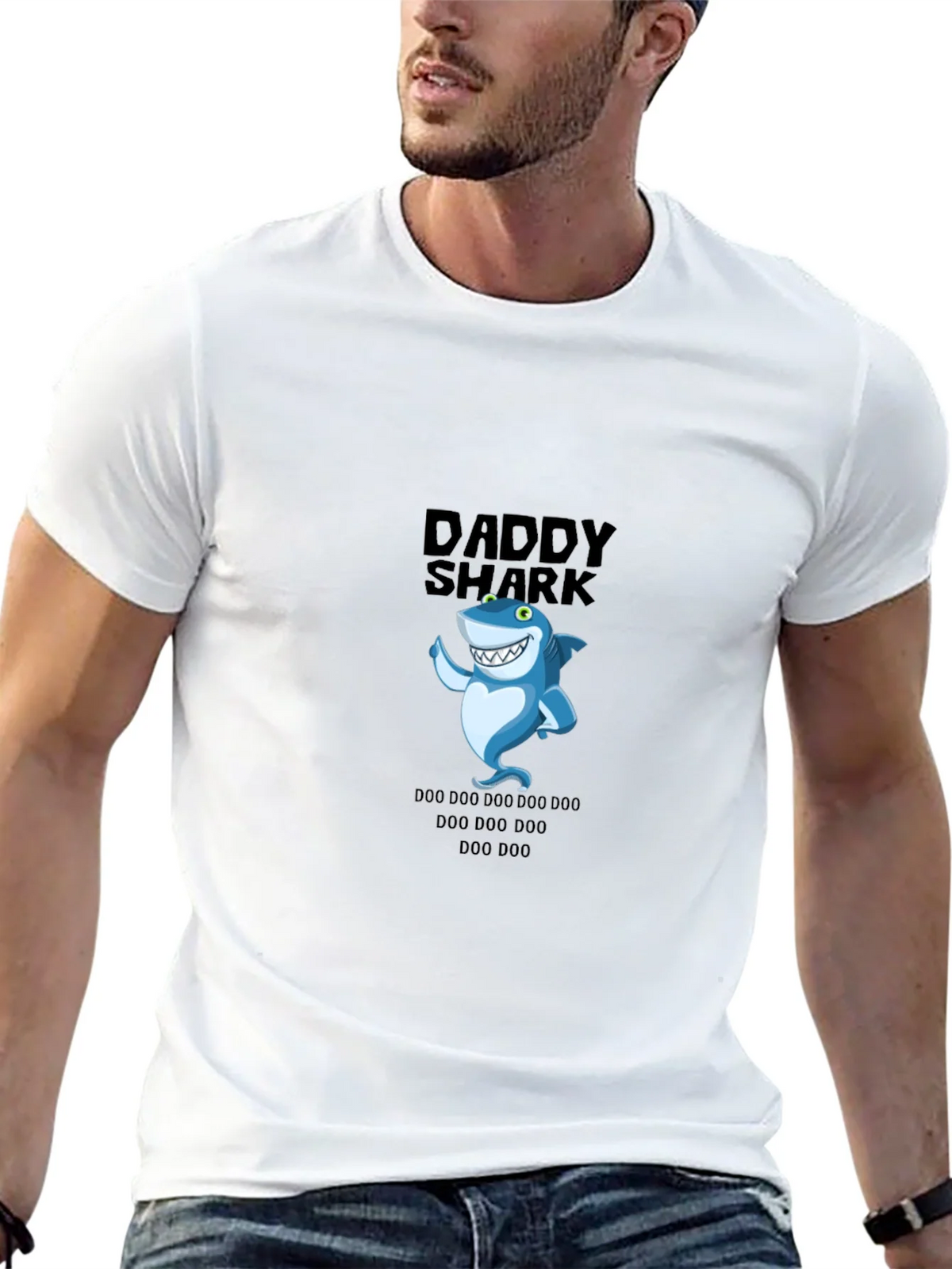 Daddy Shark T-Shirt - Funny Cartoon Graphic Tee product image 4