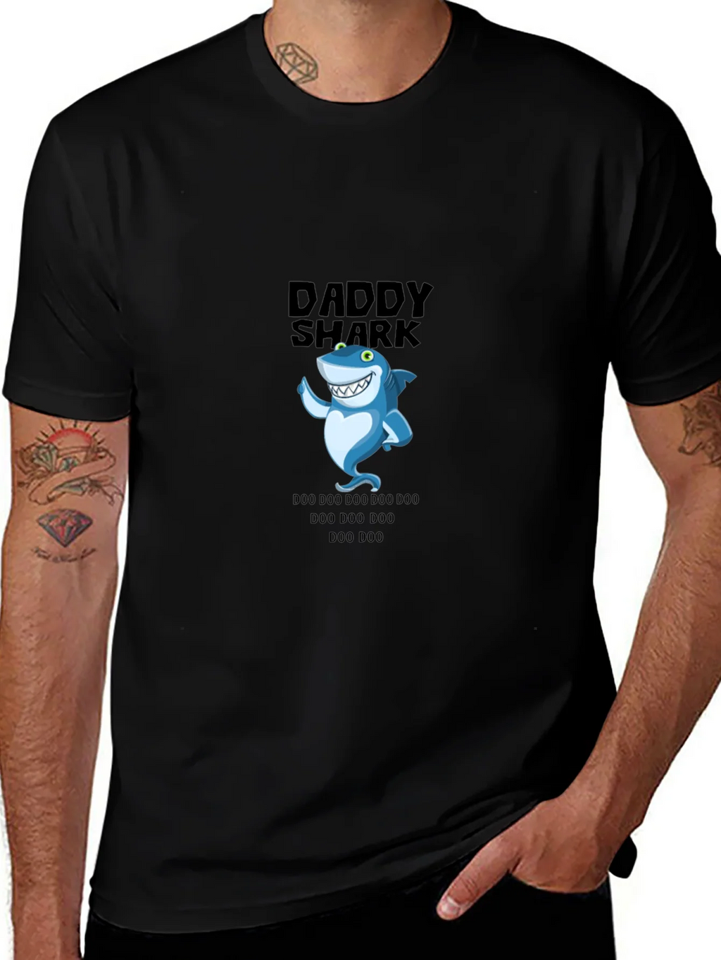 Daddy Shark T-Shirt - Funny Cartoon Graphic Tee product image 1