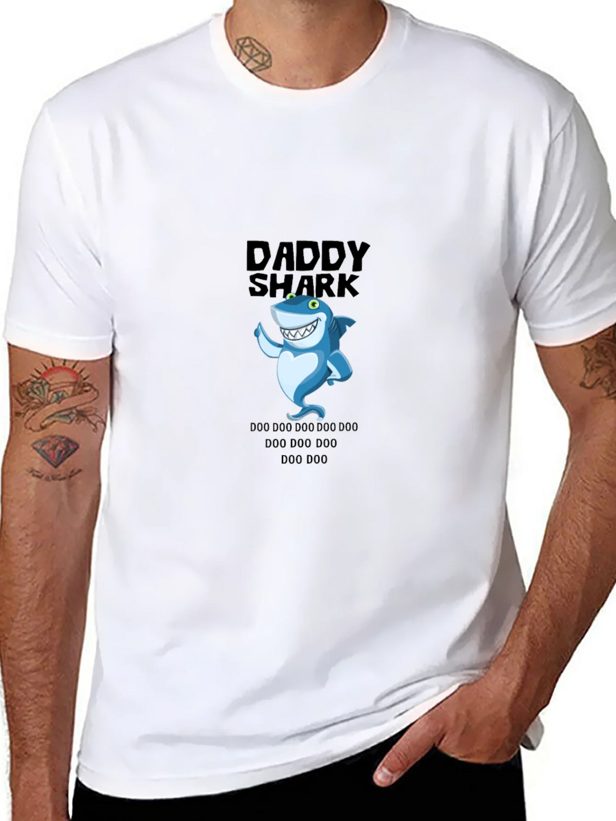 Daddy Shark T-Shirt - Funny Cartoon Graphic Tee product image 10