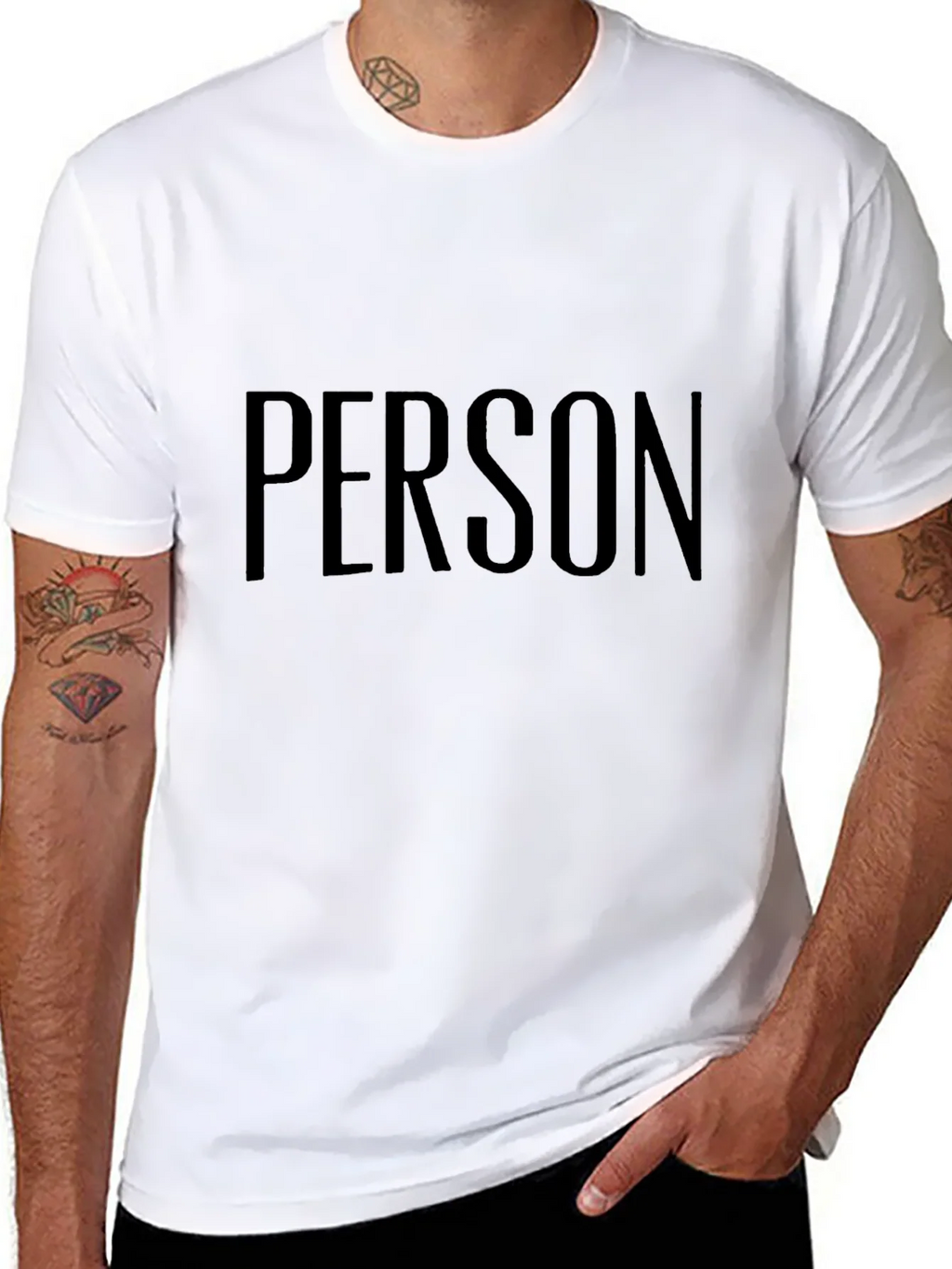 PERSON Graphic Tee - Unisex Black T-Shirt product image 7