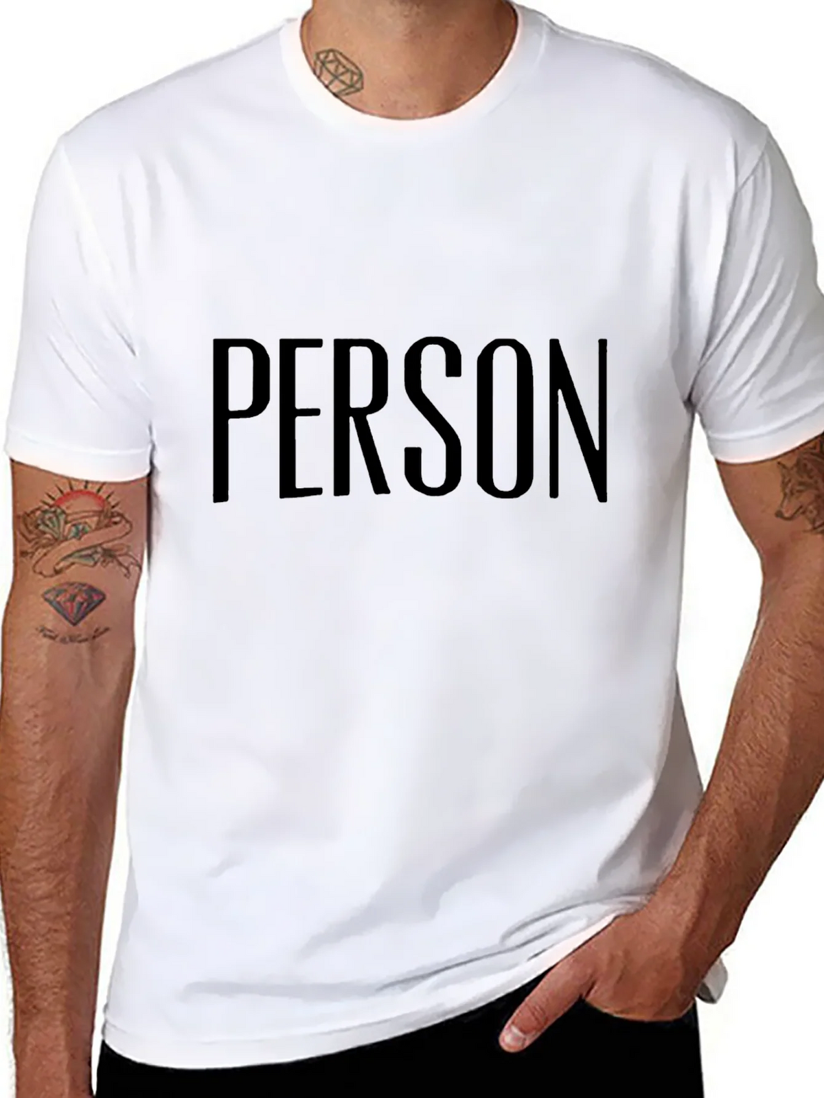 PERSON Graphic Tee - Unisex Black T-Shirt product image 7