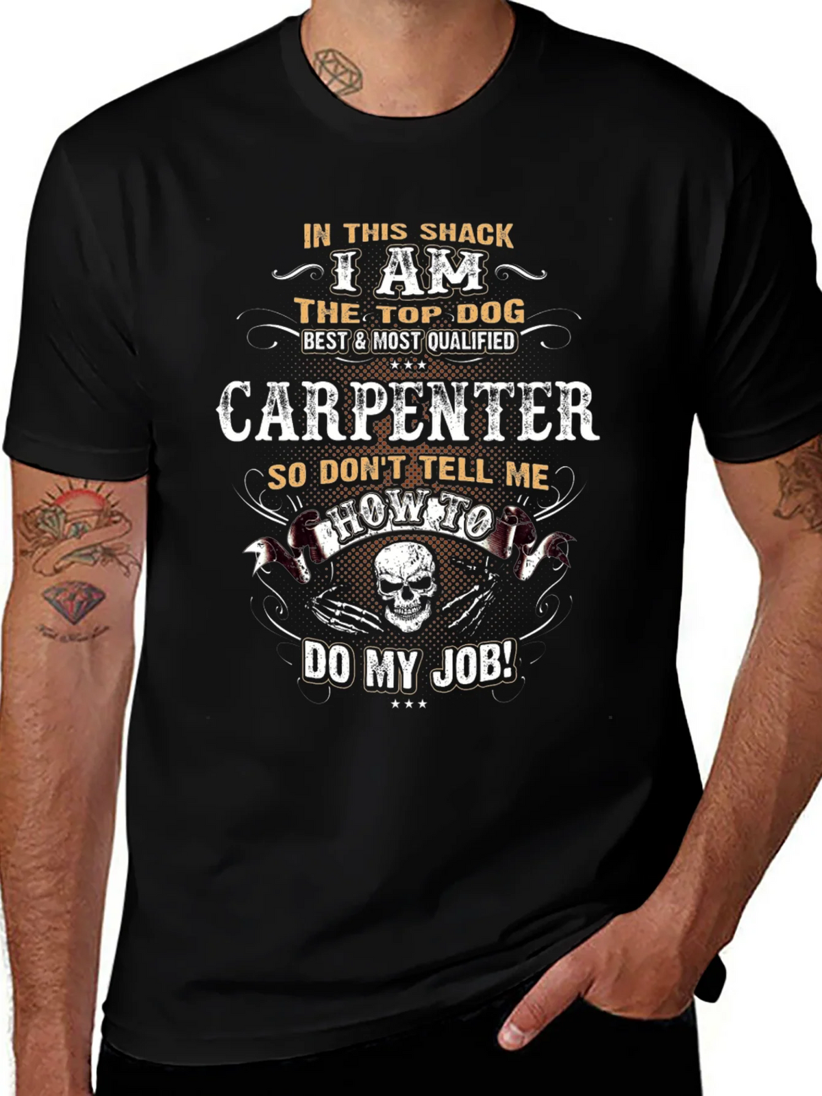 Carpenter T-Shirt: Top Dog Best Qualified Tee product image 1