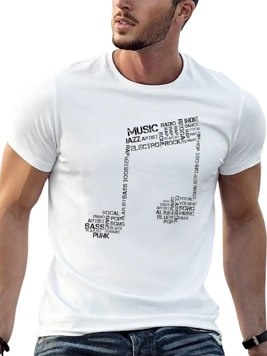 Music Note Word Art T-Shirt product image 12