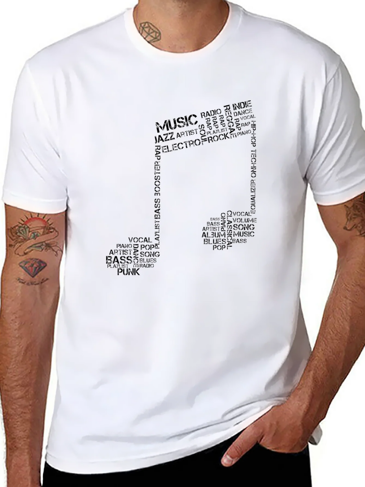 Music Note Word Art T-Shirt product image 7