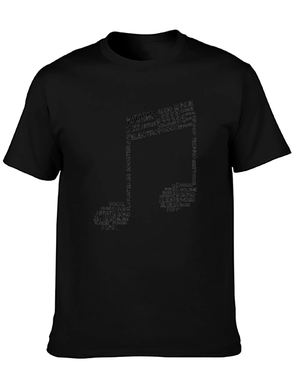 Music Note Word Art T-Shirt product image 3