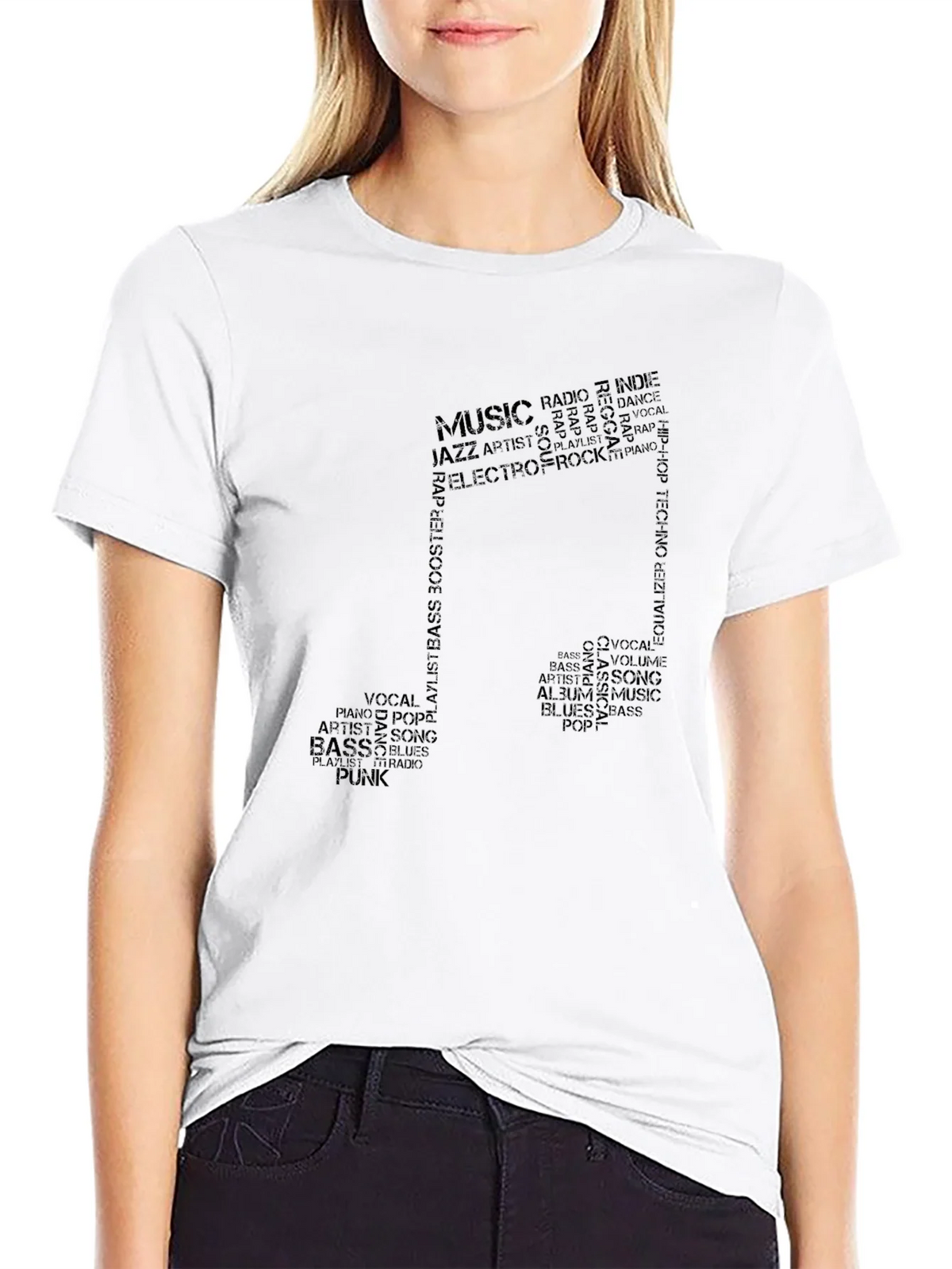Music Note Word Art T-Shirt product image 8