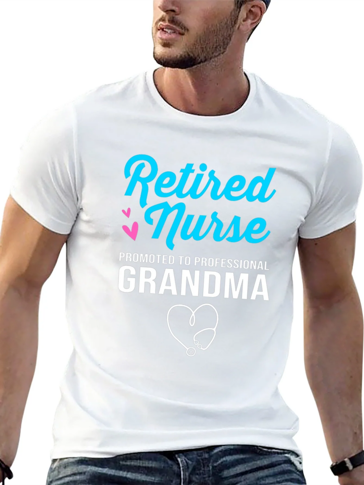 Retired Nurse Professional Grandma Graphic T-Shirt product image 4