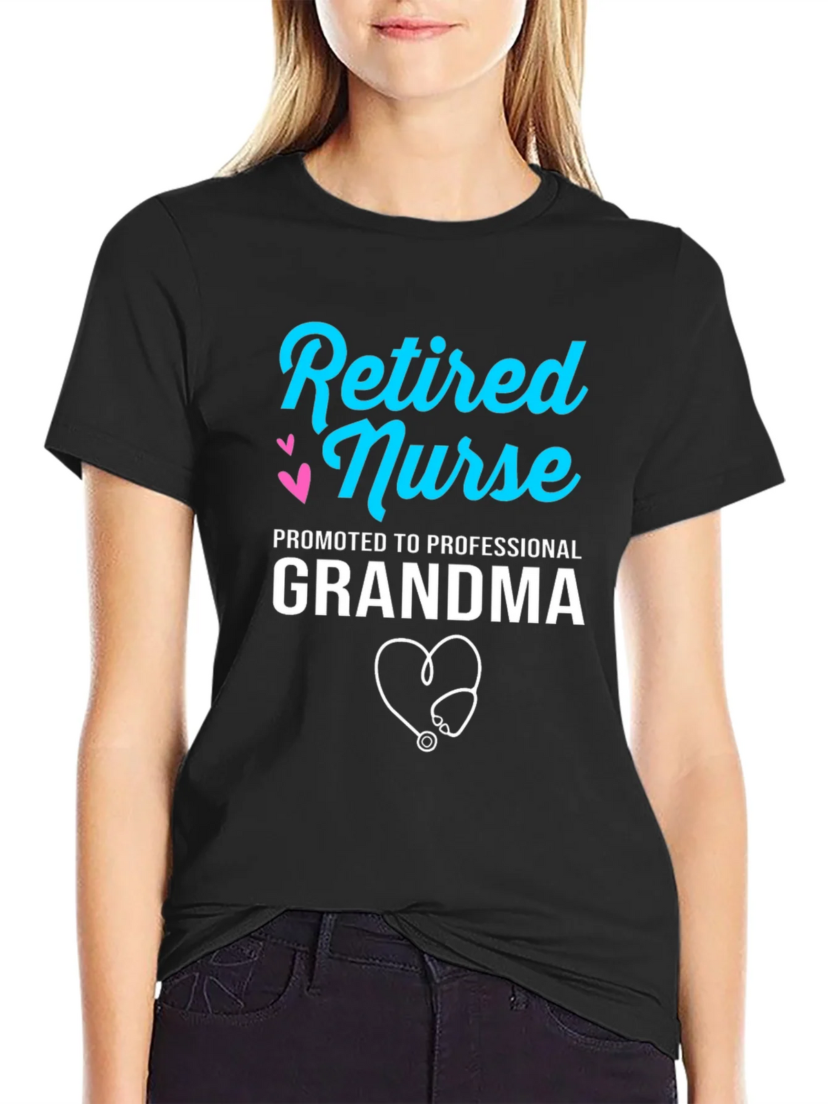 Retired Nurse Professional Grandma Graphic T-Shirt product image 5