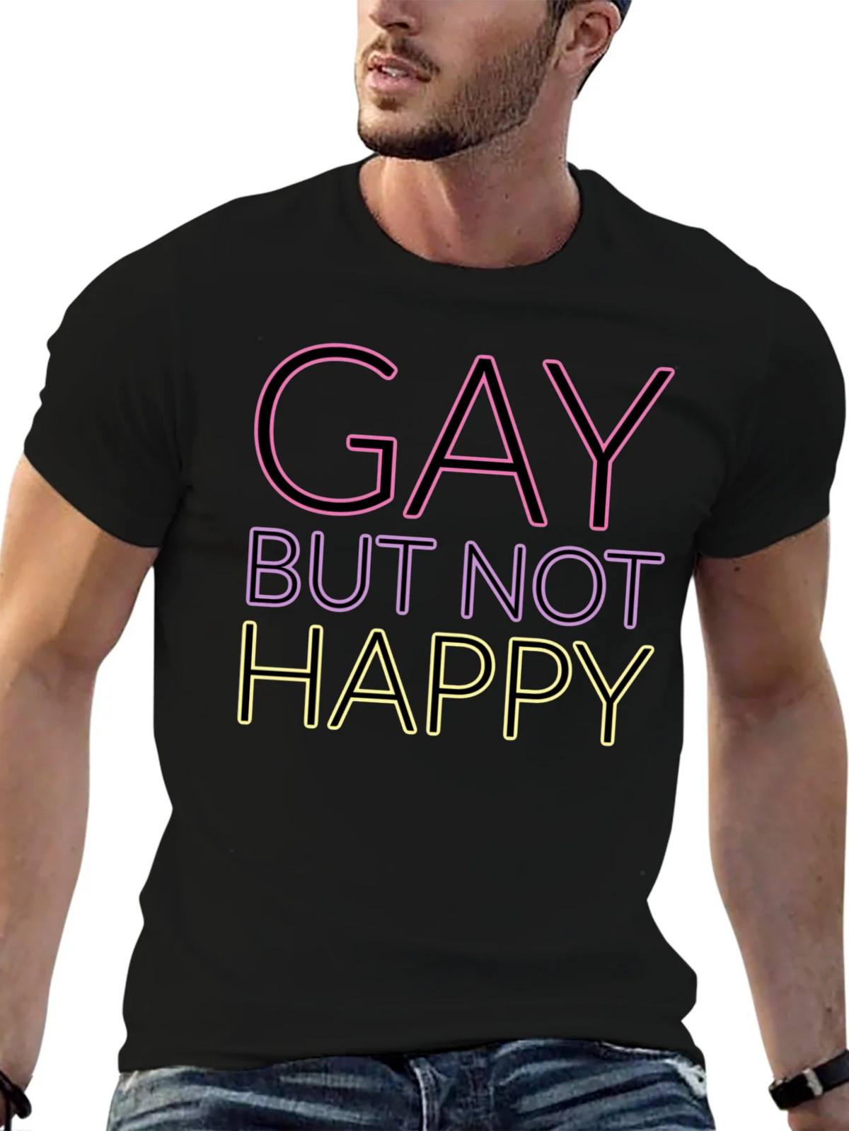 Gay But Not Happy Graphic Tee - Unisex product image 6