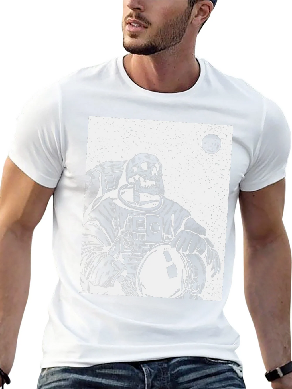 Astronaut Skeleton Graphic T-Shirt - Black product image 12