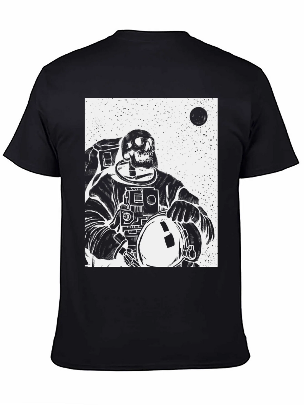 Astronaut Skeleton Graphic T-Shirt - Black product image 4