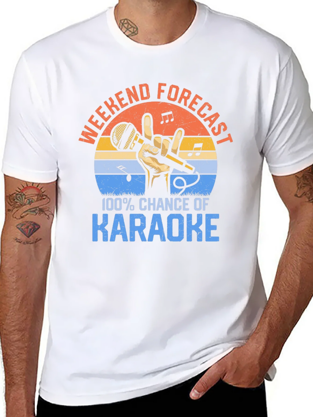 Karaoke Weekend Forecast T-Shirt product image 7