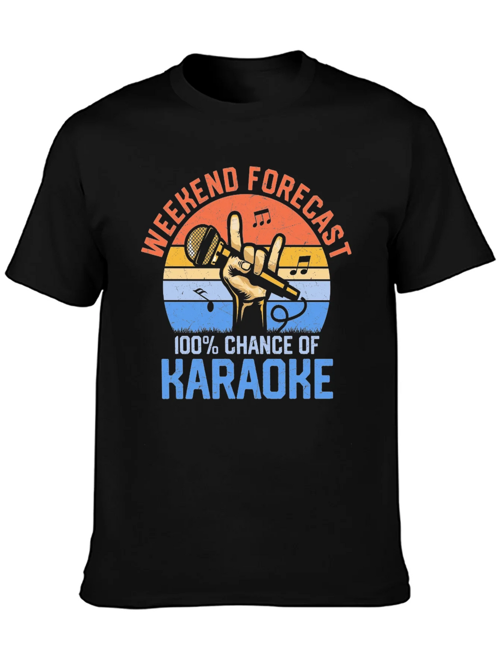 Karaoke Weekend Forecast T-Shirt product image 3