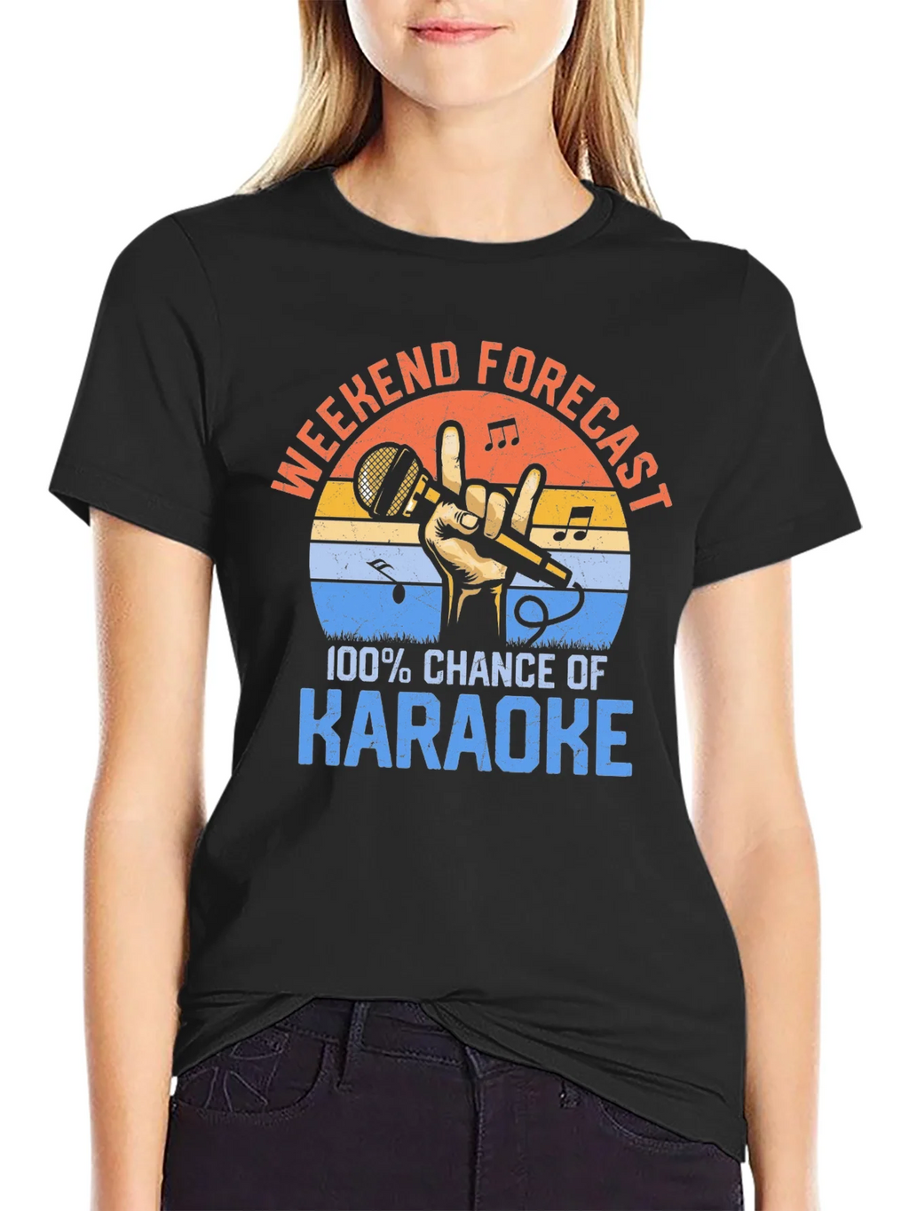 Karaoke Weekend Forecast T-Shirt product image 2