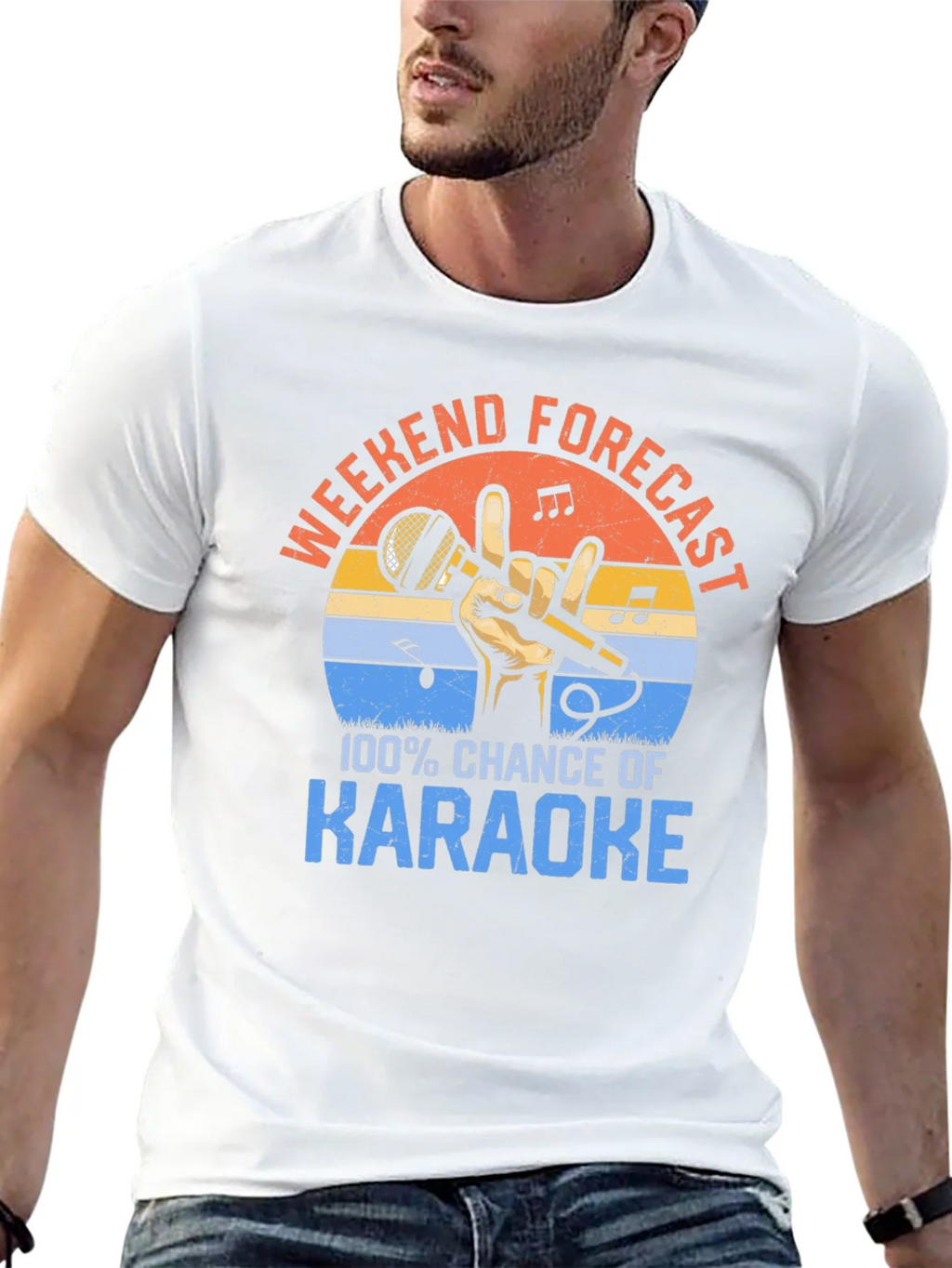 Karaoke Weekend Forecast T-Shirt product image 12