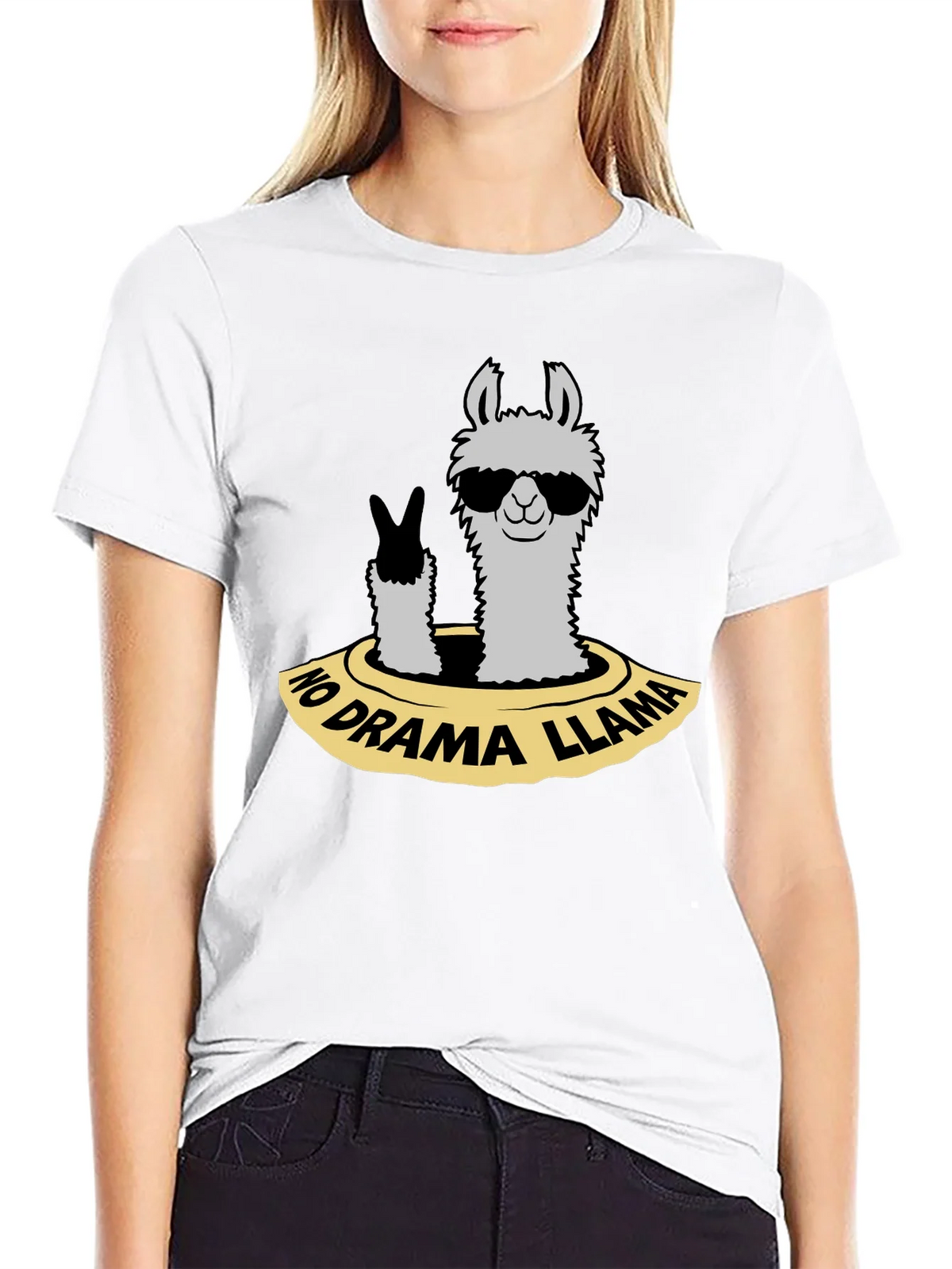 No Drama Llama T-Shirt - Cool Animal Graphic Tee product image 11