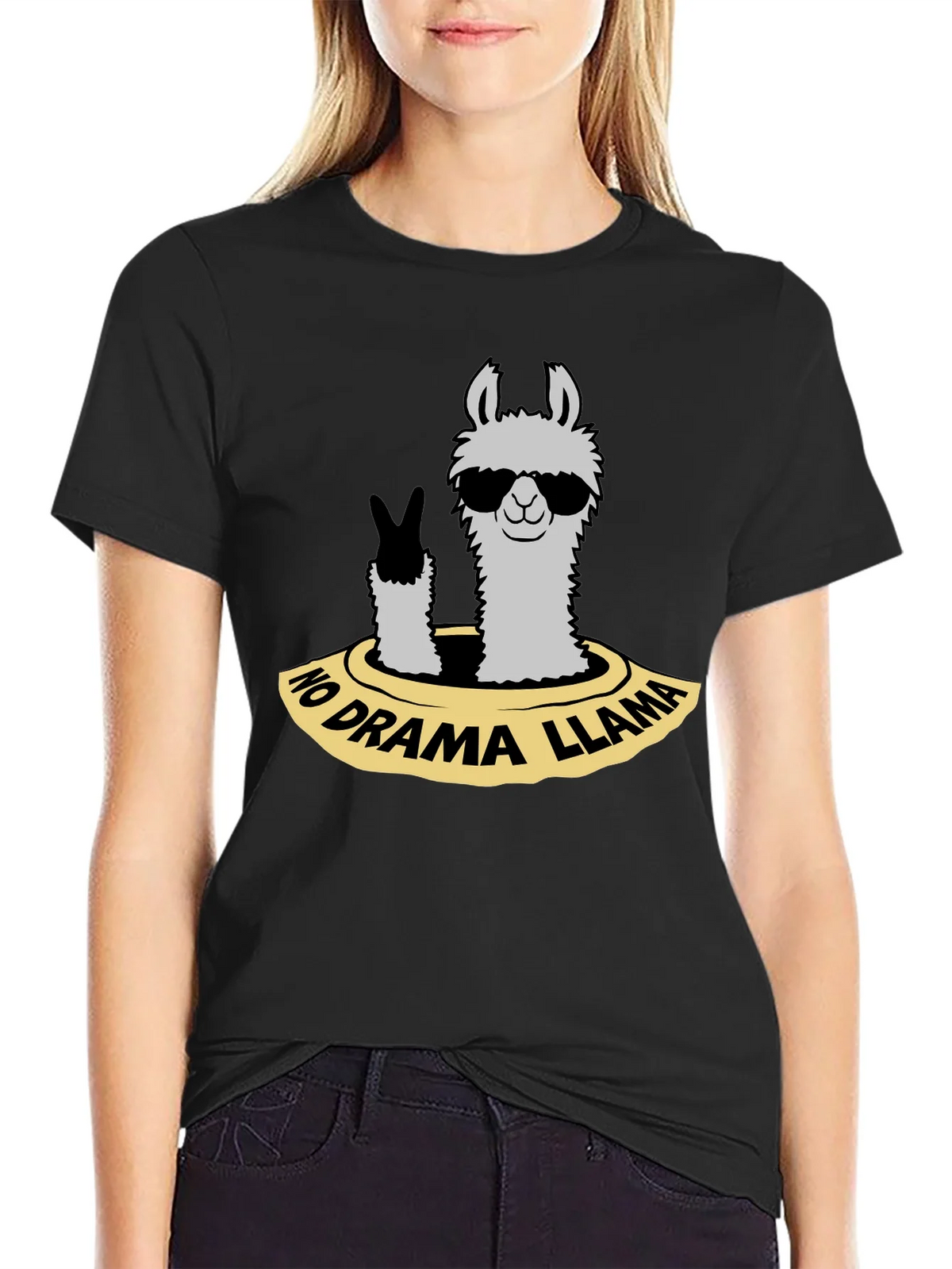 No Drama Llama T-Shirt - Cool Animal Graphic Tee product image 5