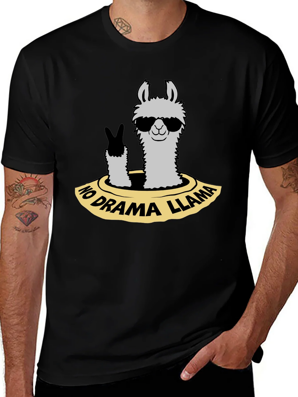 No Drama Llama T-Shirt - Cool Animal Graphic Tee product image 1