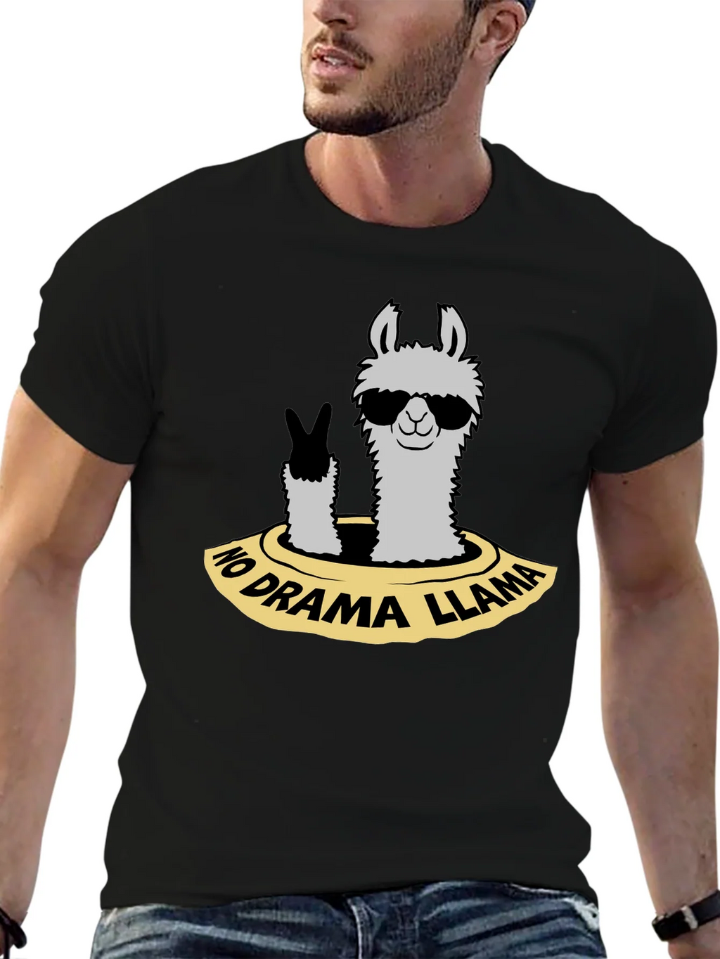 No Drama Llama T-Shirt - Cool Animal Graphic Tee product image 9
