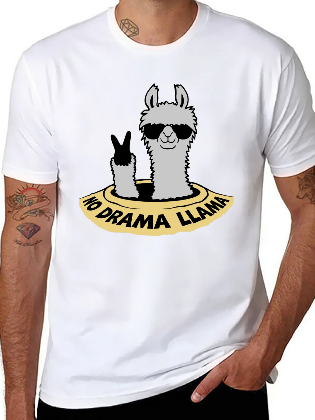 No Drama Llama T-Shirt - Cool Animal Graphic Tee product image 10
