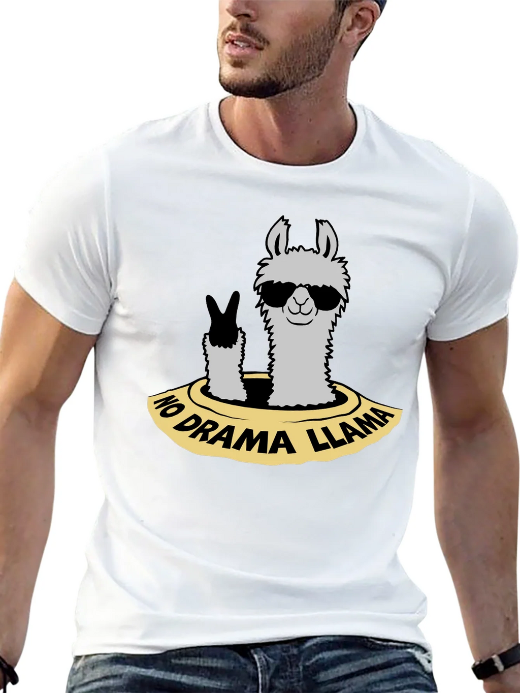 No Drama Llama T-Shirt - Cool Animal Graphic Tee product image 4