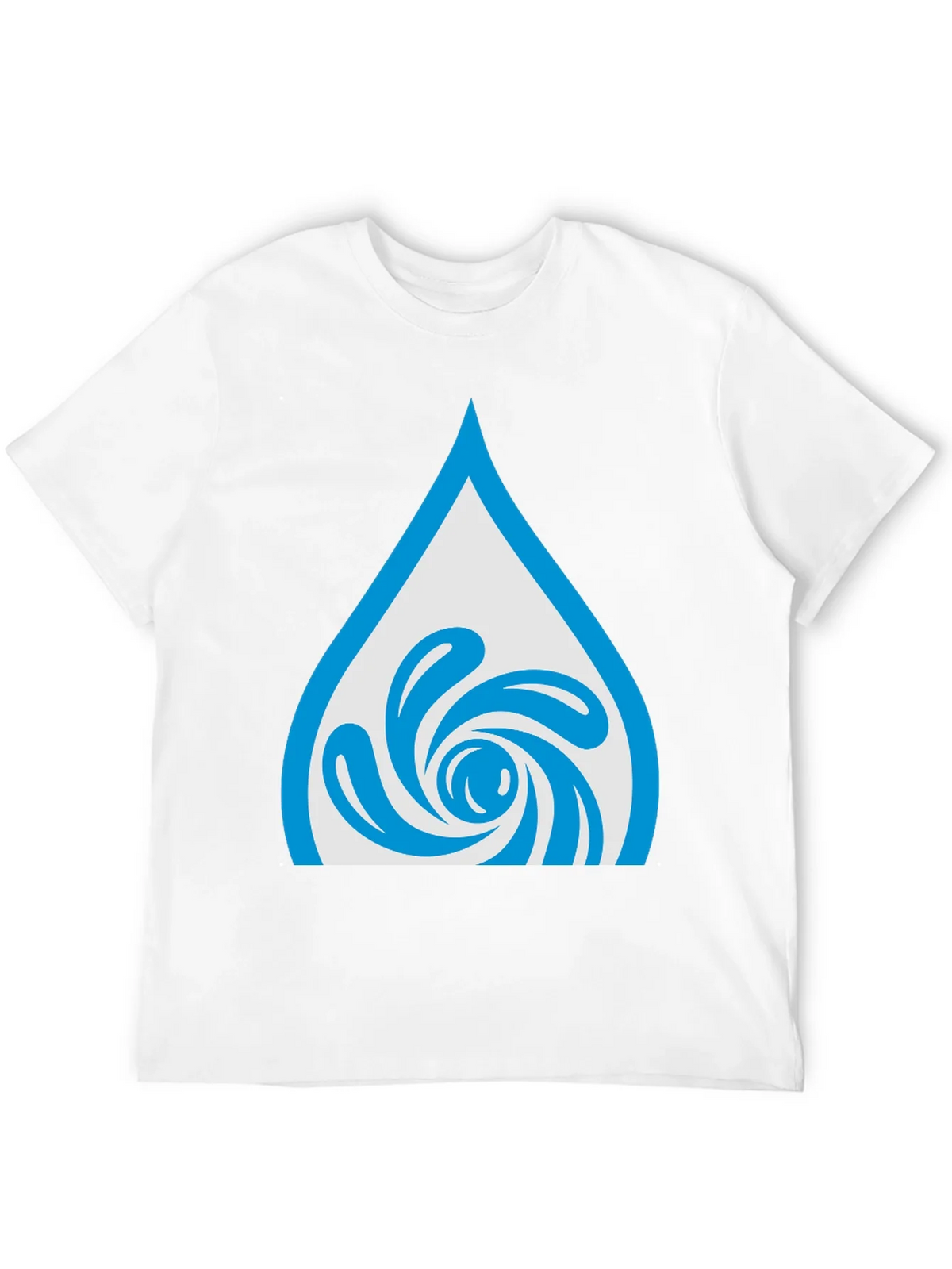 Water Drop Swirl Graphic Tee - Black Cotton Blend product image 11