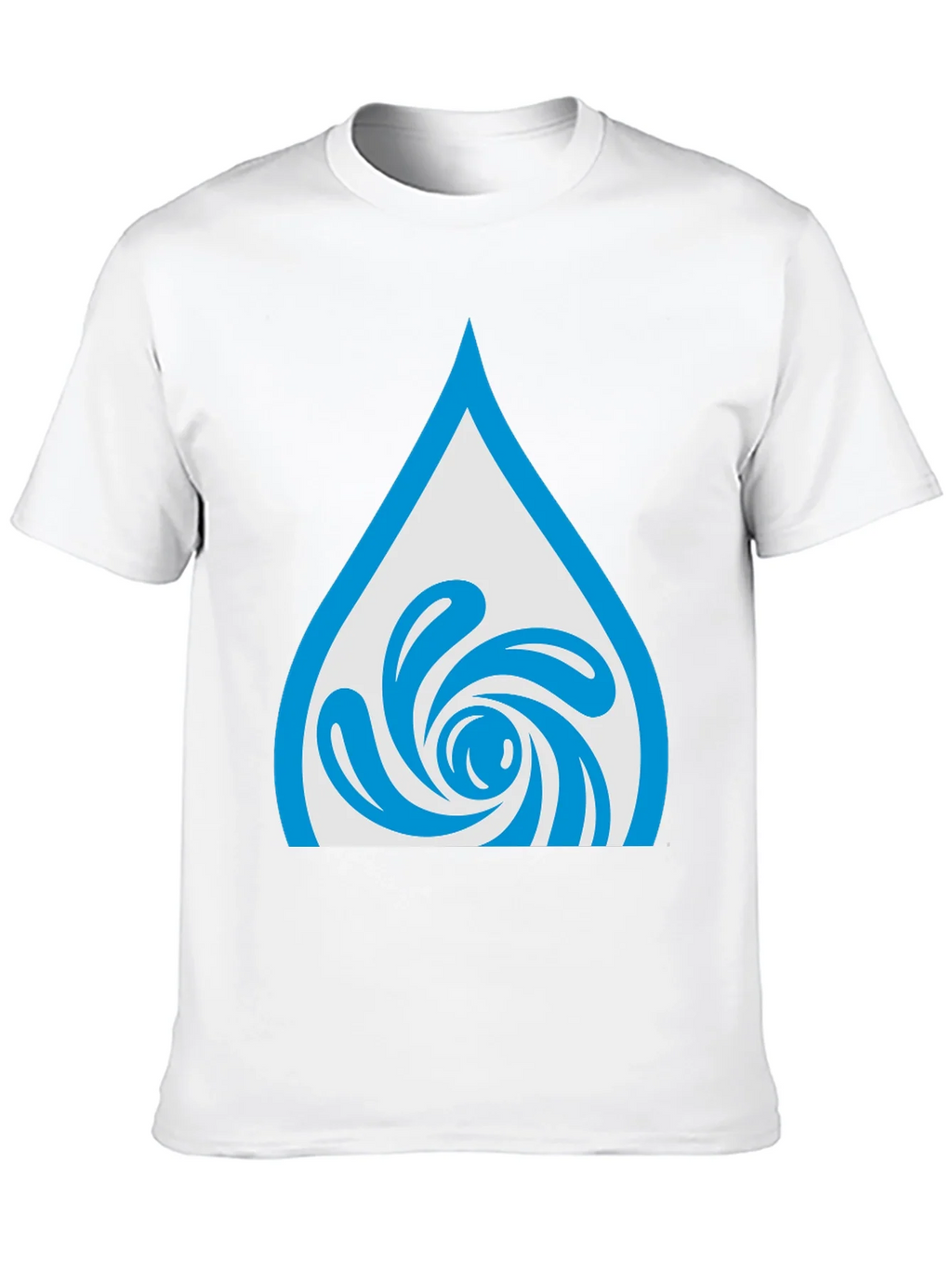 Water Drop Swirl Graphic Tee - Black Cotton Blend product image 9