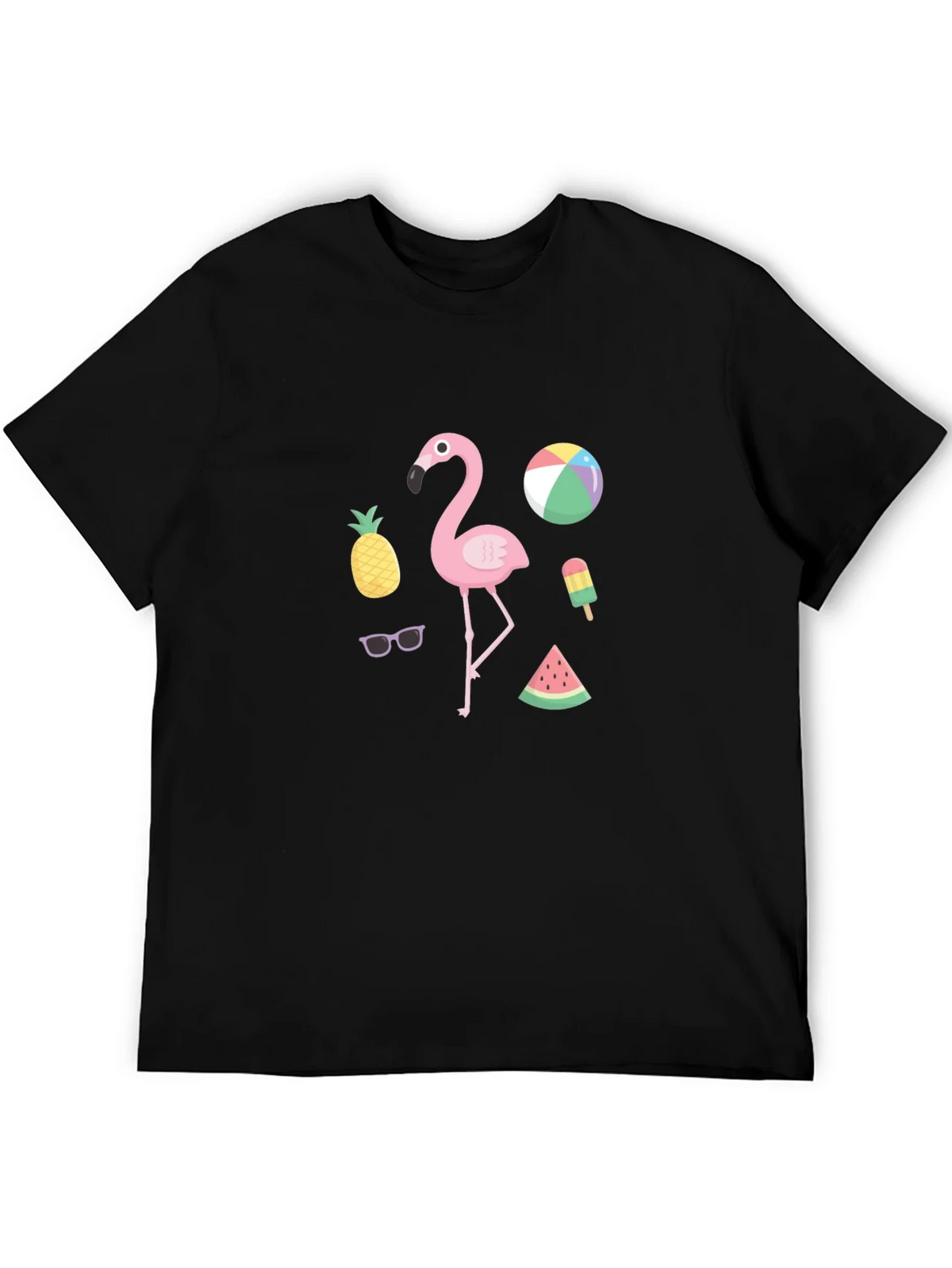 Summer Fun Graphic Tee - Flamingo & Fruit Design product image 5