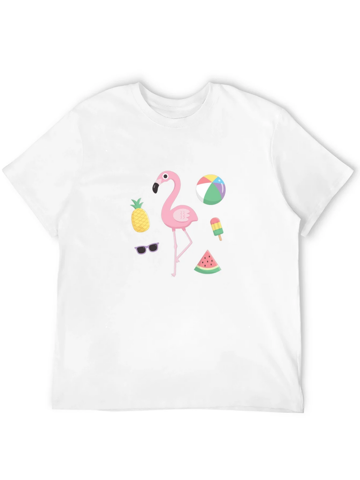 Summer Fun Graphic Tee - Flamingo & Fruit Design product image 11