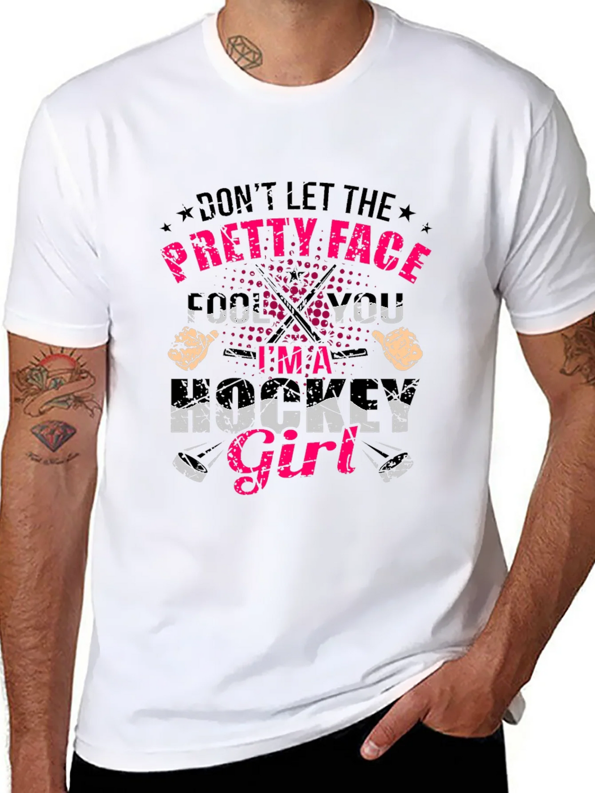 Hockey Girl T-Shirt - Dont Let the Pretty Face Fool You product image 7