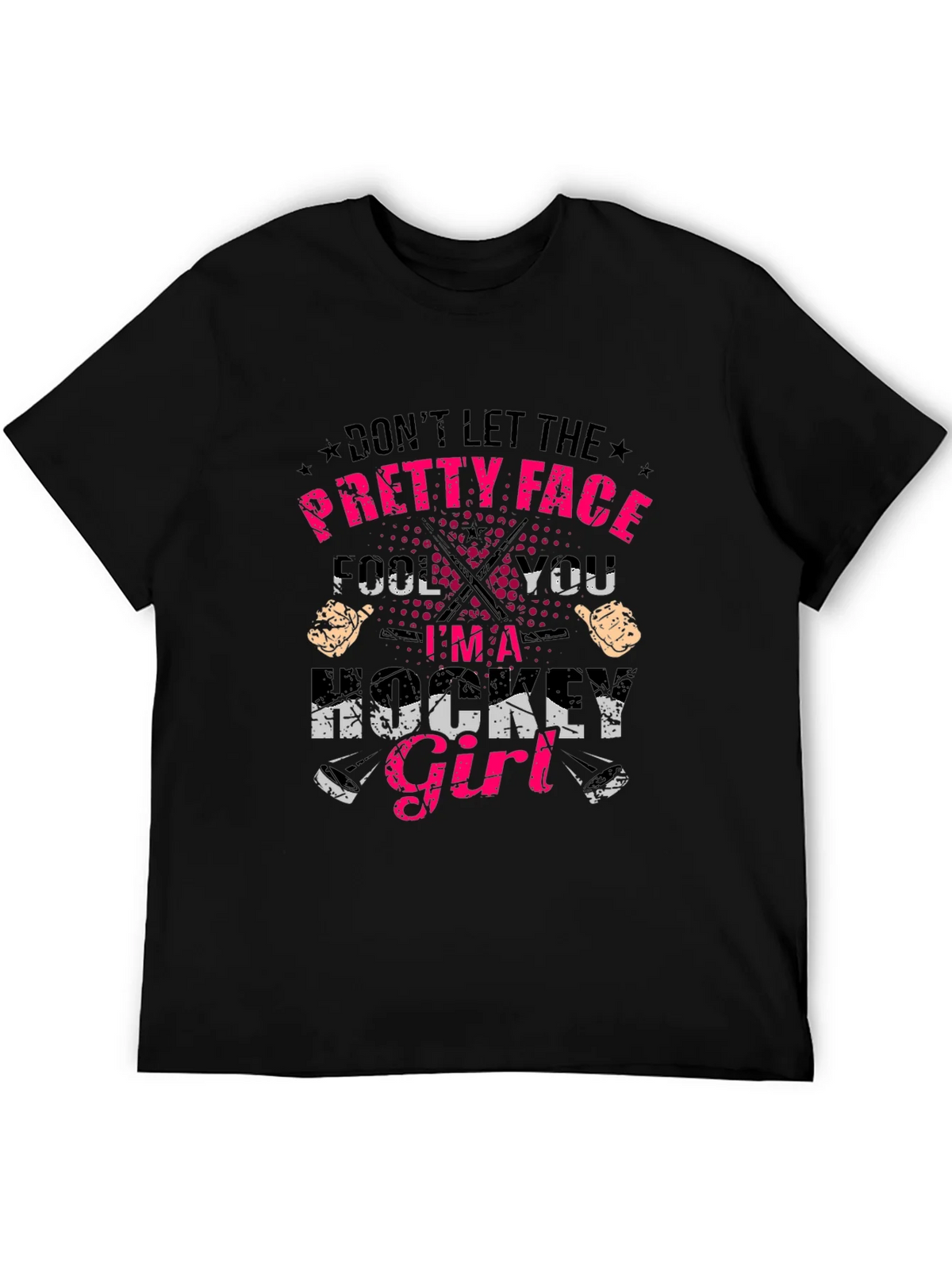 Hockey Girl T-Shirt - Dont Let the Pretty Face Fool You product image 5