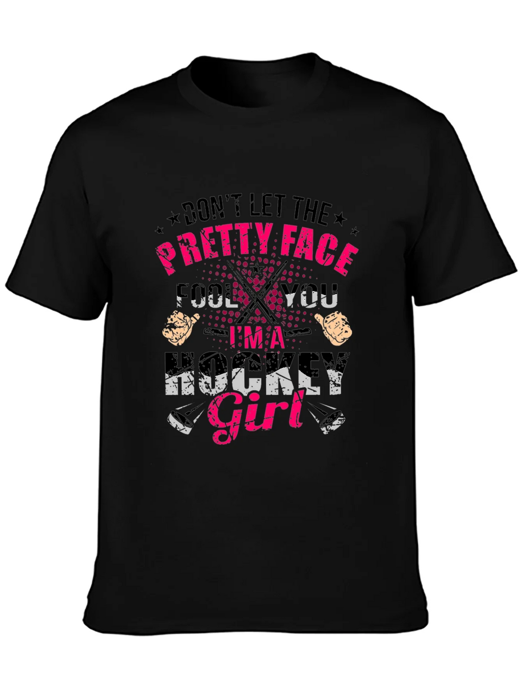 Hockey Girl T-Shirt - Dont Let the Pretty Face Fool You product image 3