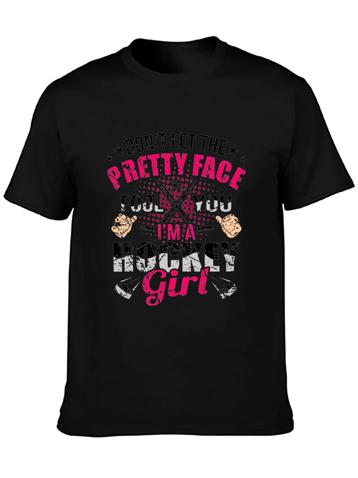 Hockey Girl T-Shirt - Dont Let the Pretty Face Fool You product image 3