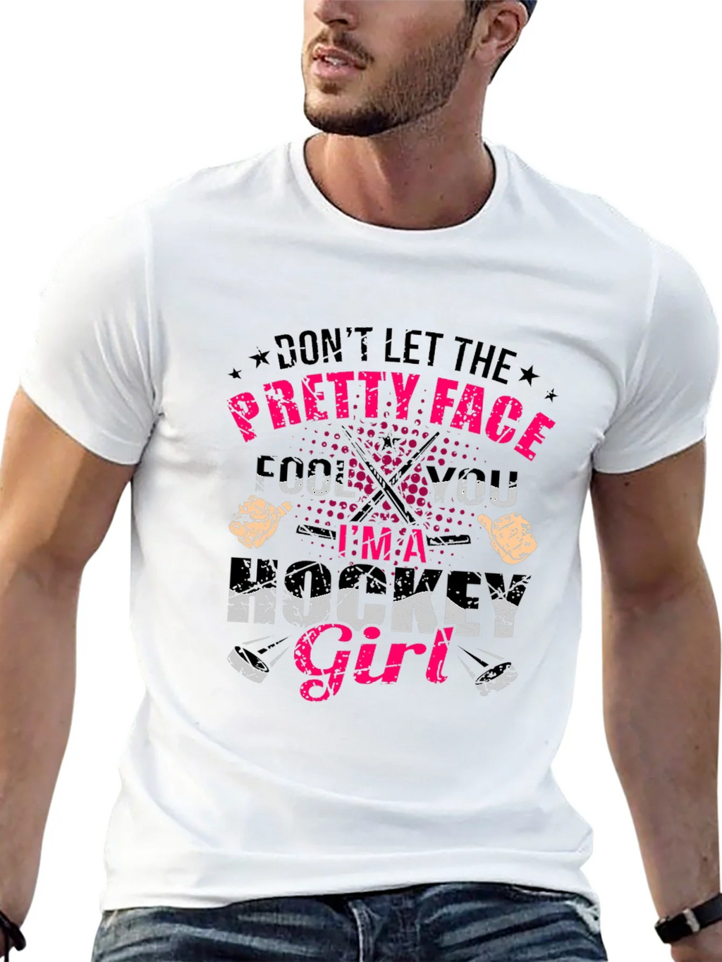 Hockey Girl T-Shirt - Dont Let the Pretty Face Fool You product image 12