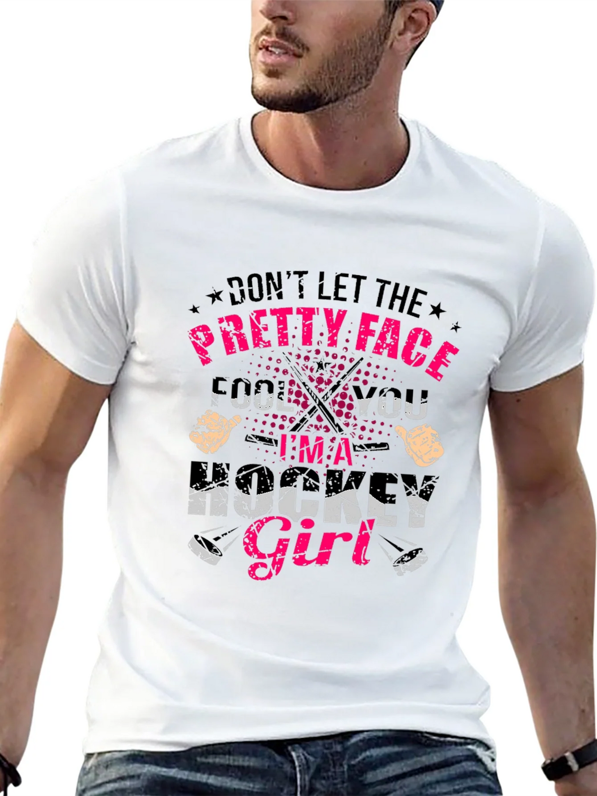 Hockey Girl T-Shirt - Dont Let the Pretty Face Fool You product image 12
