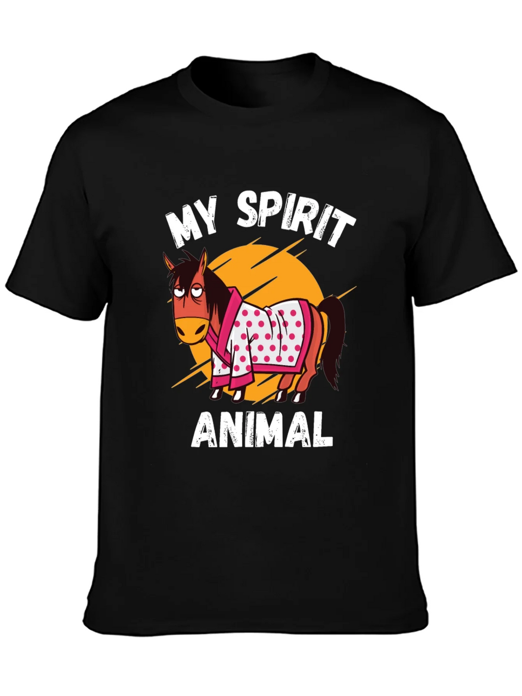 My Spirit Animal T-Shirt Horse Cartoon Graphic Tee product image 3