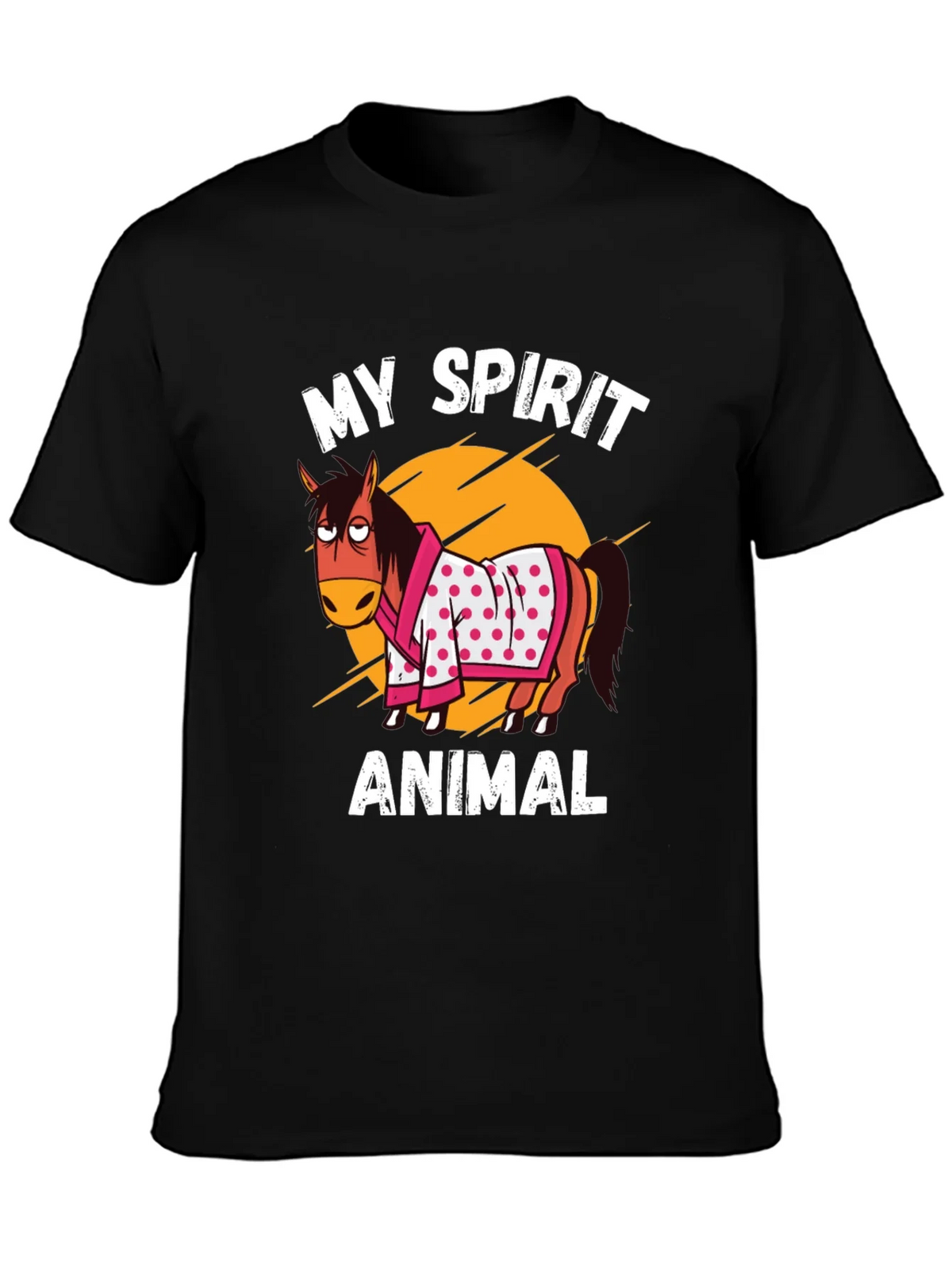 My Spirit Animal T-Shirt Horse Cartoon Graphic Tee product image 3