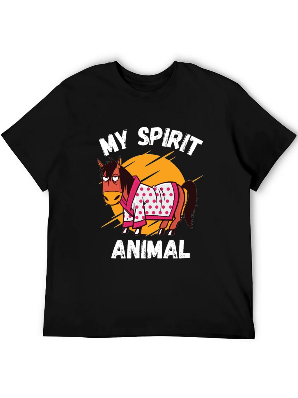 My Spirit Animal T-Shirt Horse Cartoon Graphic Tee product image 5