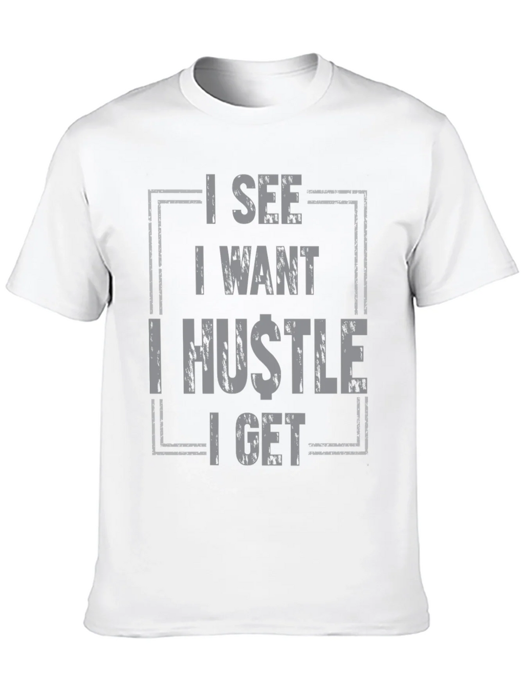 I See I Want I Hustle I Get Graphic Tee - Black product image 9