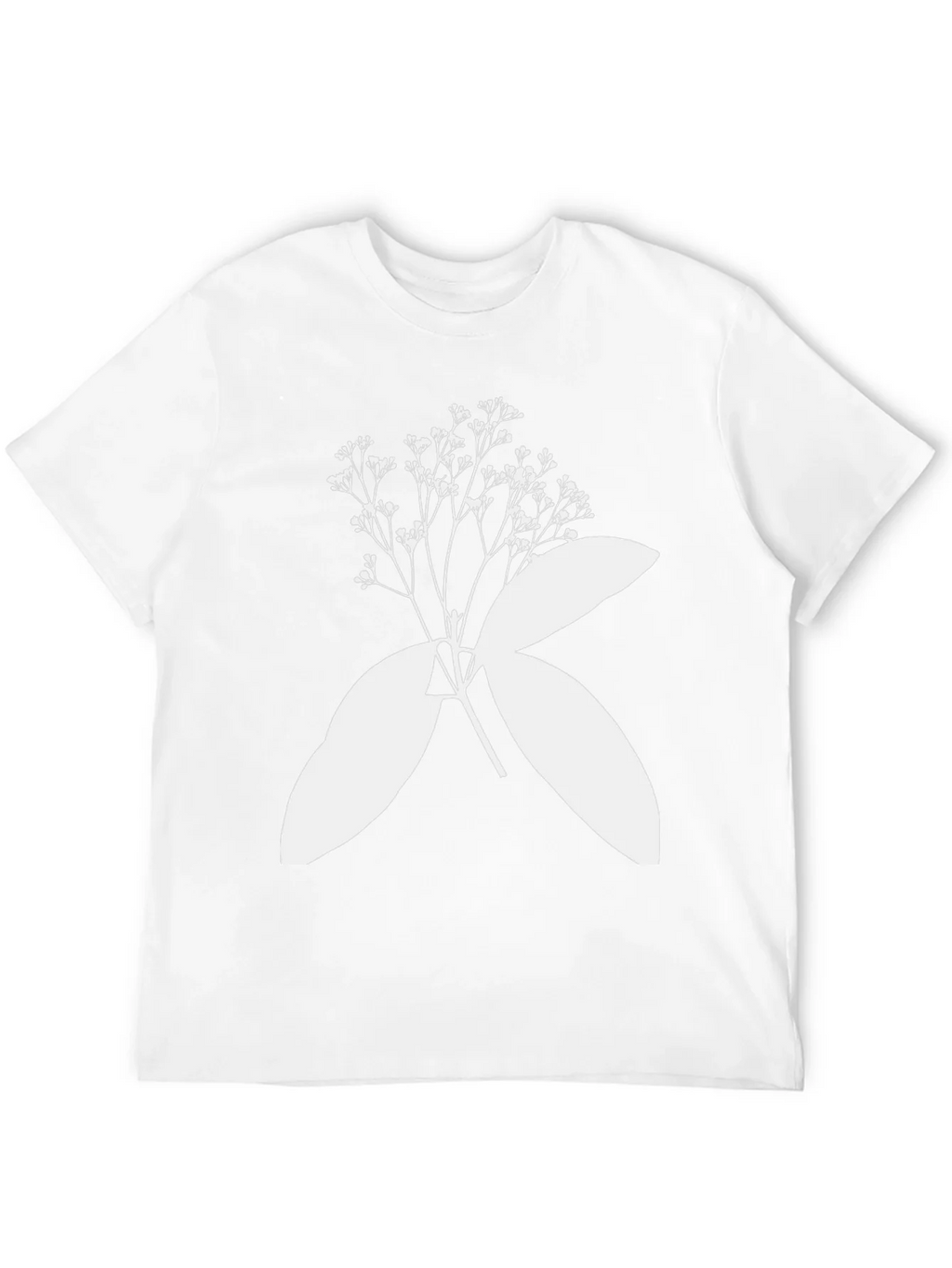 Black T-Shirt with Botanical White Print product image 11