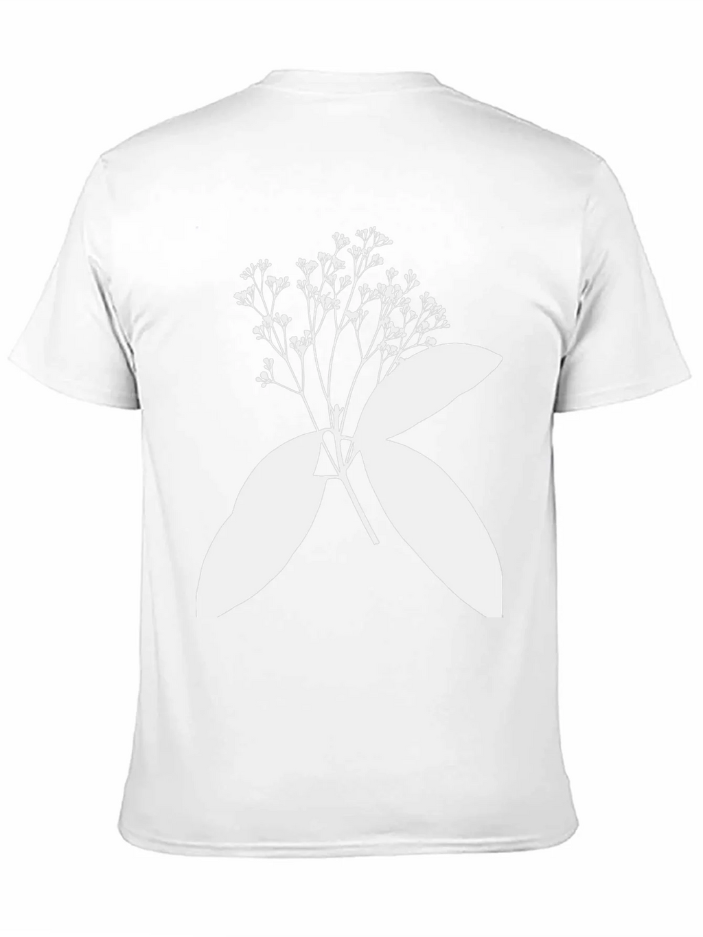 Black T-Shirt with Botanical White Print product image 10