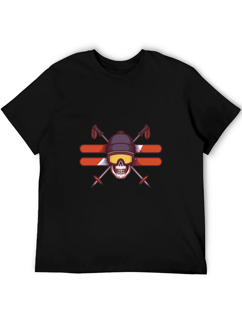 Skull Skiing T-Shirt - Winter Sports Graphic Tee product image 8
