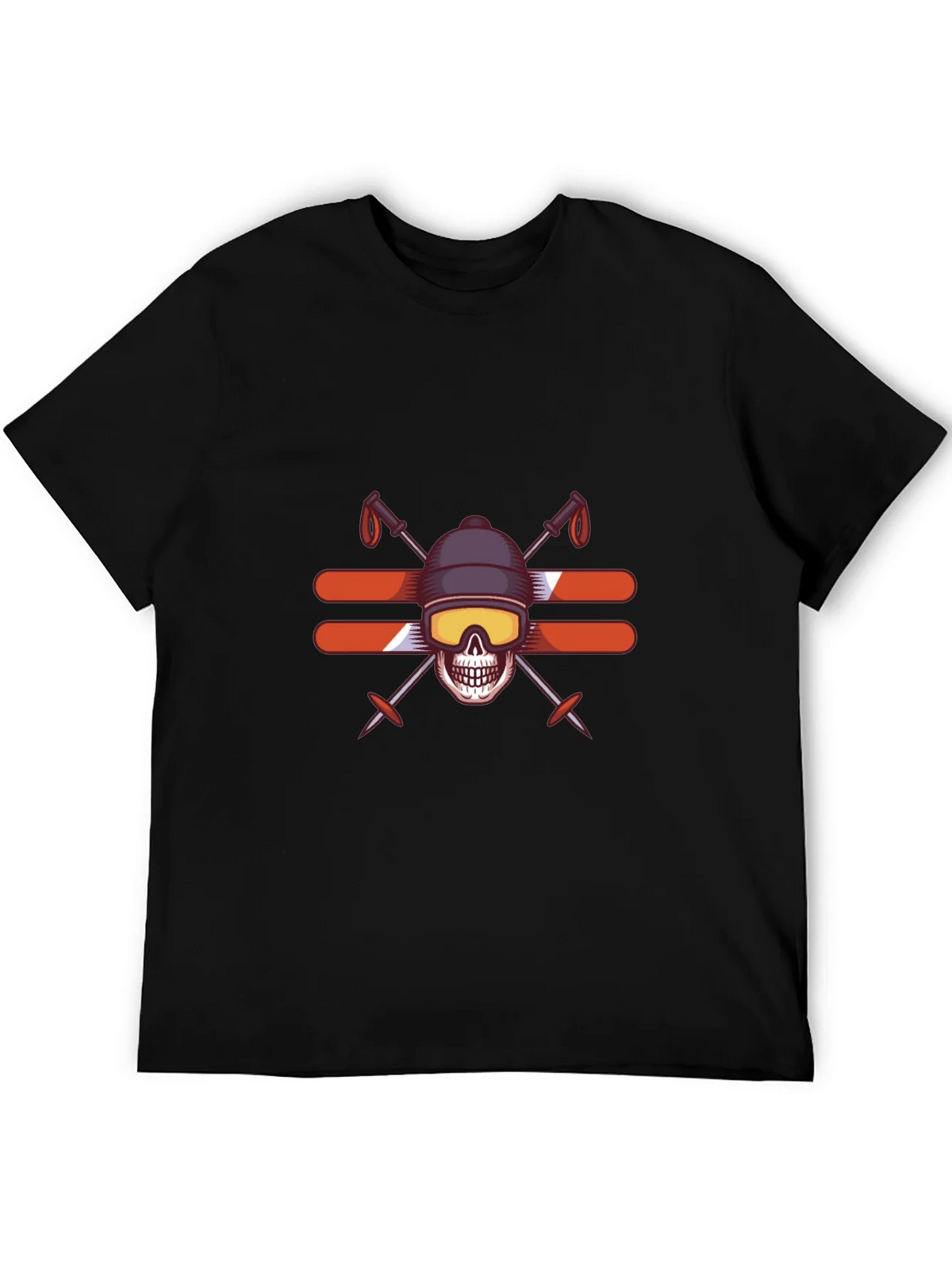 Skull Skiing T-Shirt - Winter Sports Graphic Tee product image 8