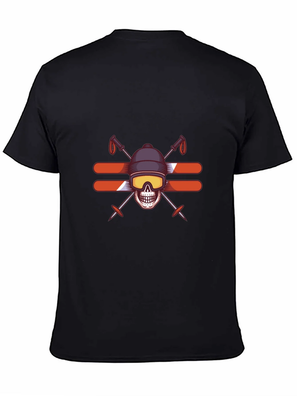 Skull Skiing T-Shirt - Winter Sports Graphic Tee product image 7