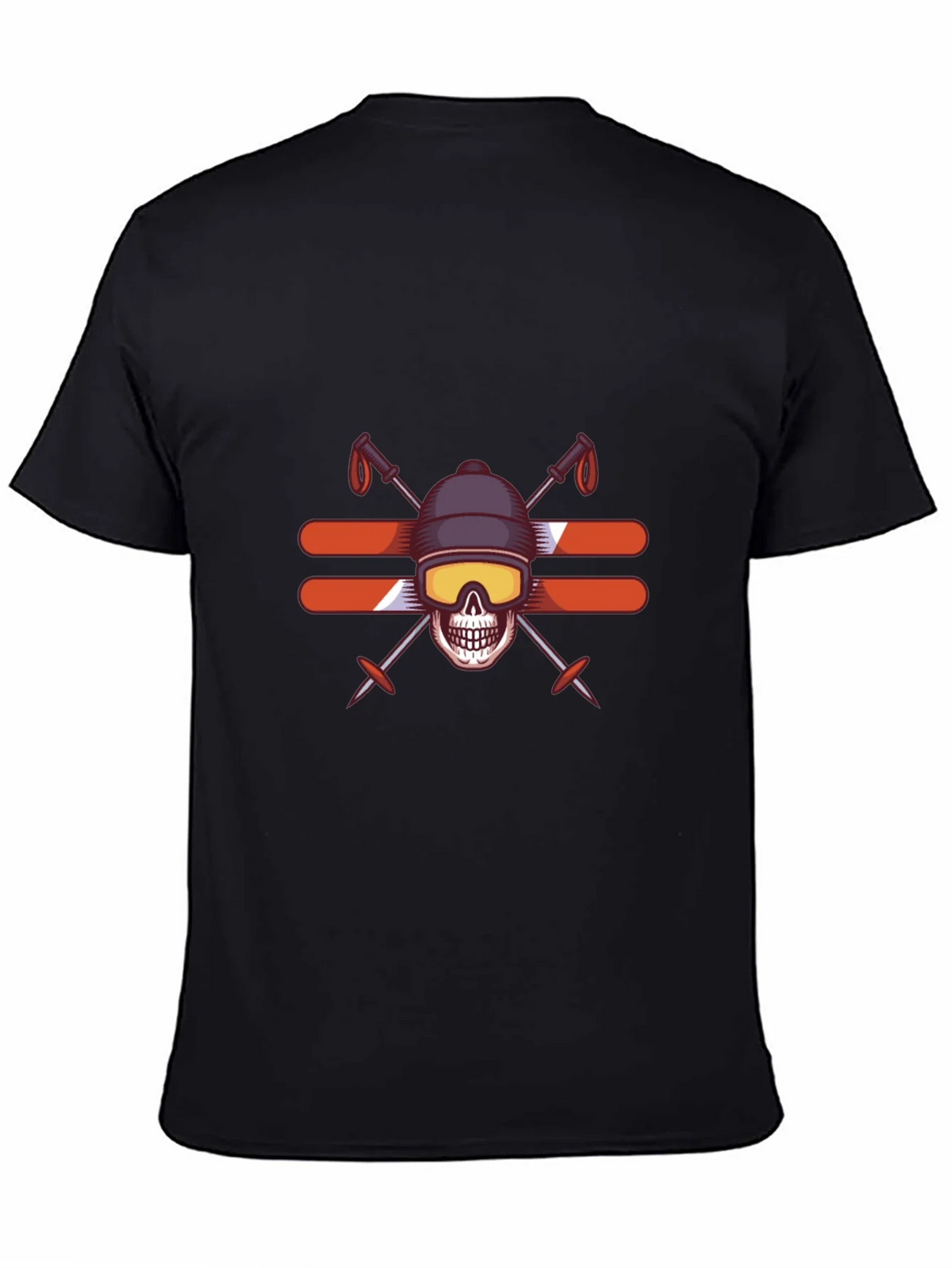 Skull Skiing T-Shirt - Winter Sports Graphic Tee product image 7