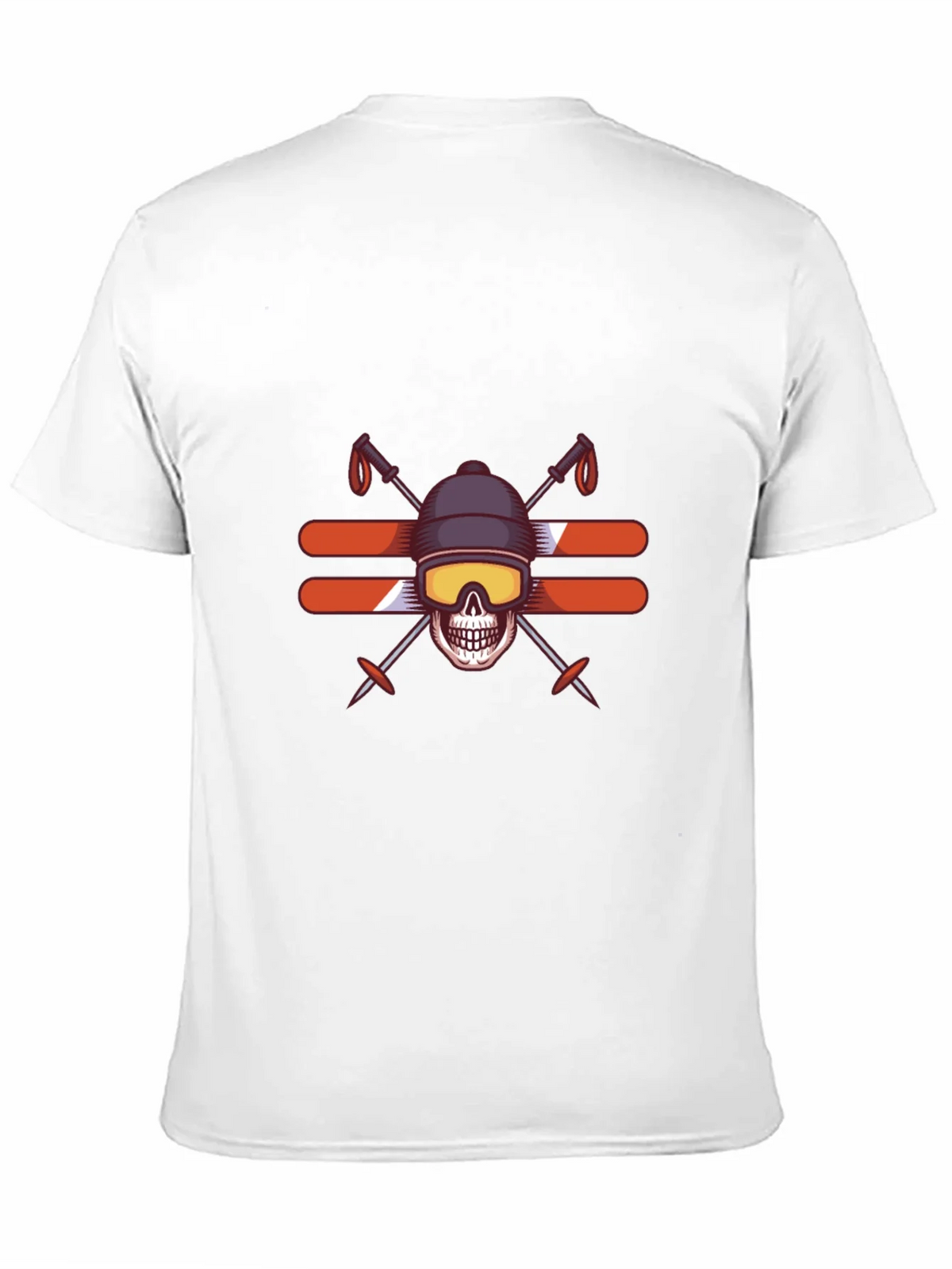 Skull Skiing T-Shirt - Winter Sports Graphic Tee product image 2