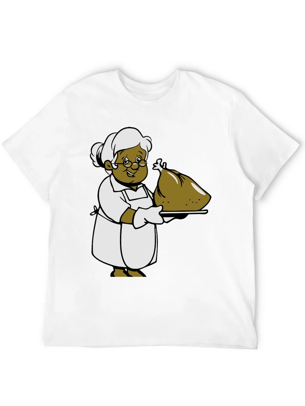 Cartoon Grandma T-Shirt: Thanksgiving Turkey Design product image 3